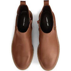 Lands' End Women's Side Zip Lug Chelsea Boots, (LOCS1) NWT